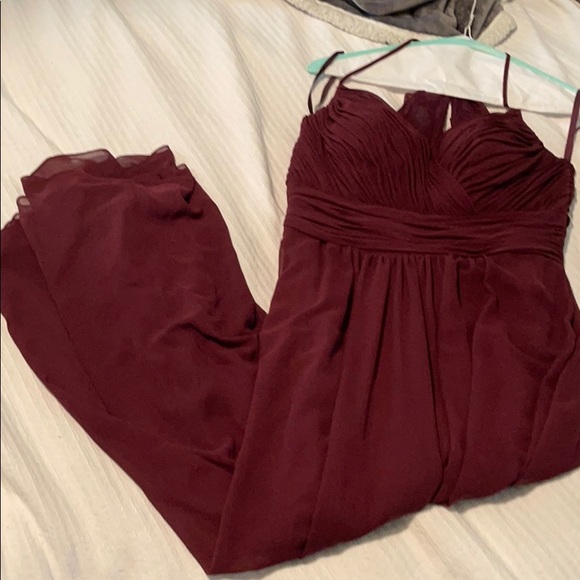 Mori Lee Bridesmaid Dress Cabernet Style 21664 - Picture 2 of 12